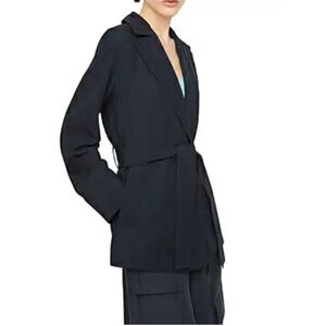 Vince Belted Jacket Black Size L 3740